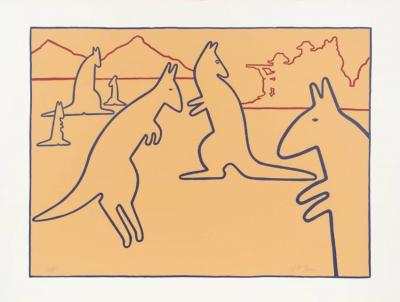 Kangaroos,1971 Artwork by Nicholas Monro