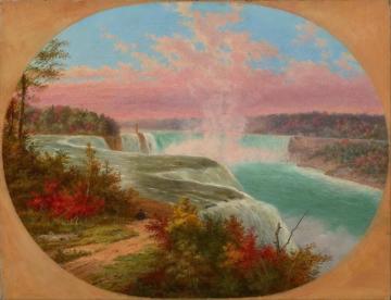 The Artist at Niagara Artwork by Cornelius Krieghoff