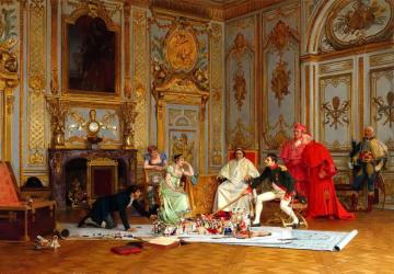 Planning Napoleon's Coronation Artwork by Jehan Georges Vibert
