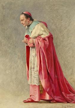 The Cardinal Artwork by Jehan Georges Vibert