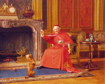 A Tasty Treat Artwork by Jehan Georges Vibert