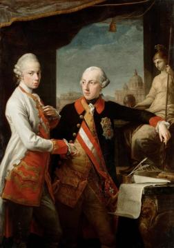 Emperor Joseph II with Grand Duke Pietro Leopoldo of Tuscany Artwork by Pompeo Batoni