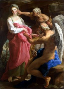Time orders Old Age to destroy Beauty Artwork by Pompeo Batoni