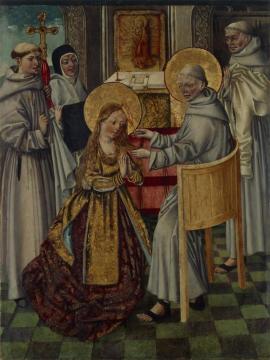 St.Clare enters the cloister,Swabian,1500 Artwork by German School