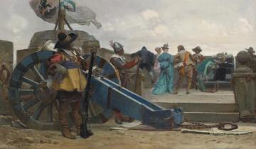 On The Ramparts Artwork by Jehan Georges Vibert