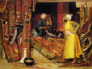 Carpet Seller Artwork by Jehan Georges Vibert