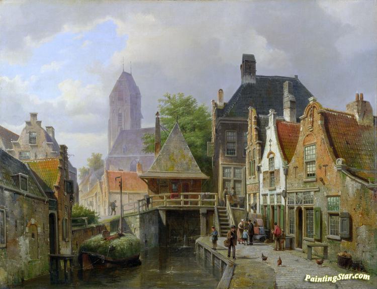 View Of Oudewater, C.1867 Artwork by Willem Koekkoek