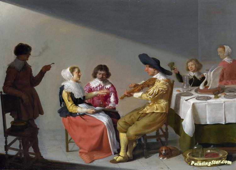 A Musical Party,1631 Artwork by Jacob Van Velsen