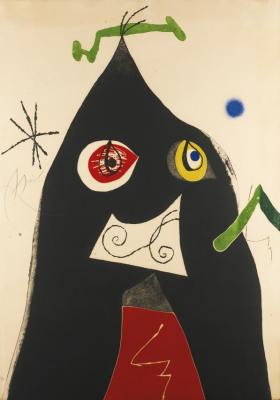 Quatre Colors Aparien El Mon - One Plate Artwork by Joan Miró