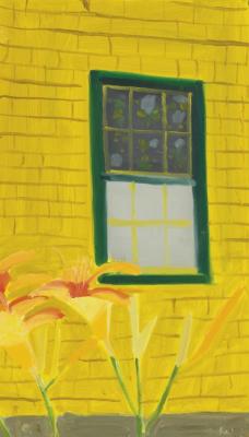 Yellow House With Lilies Artwork by Alex Katz