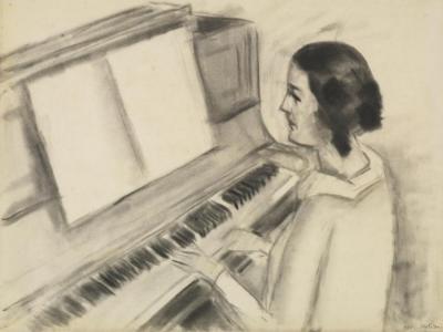 Portrait De Henriette Jouant Au Piano Artwork by Henri Matisse