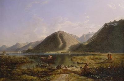 End Of Lake Geneva, 1835 Artwork by Francis Danby
