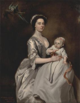 Mrs. Sharpe And Her Child Artwork by Joseph Highmore