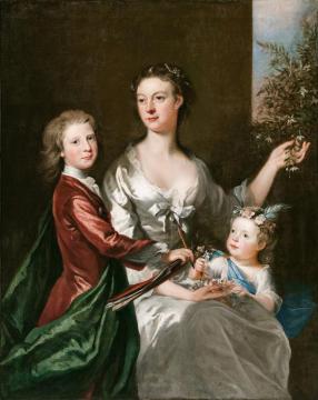 The Artist's Wife Susanna, Son Anthony And Daughter Susanna Artwork by Joseph Highmore