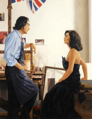 Artist And Model Artwork by Jack Vettriano