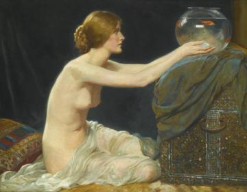 The Goldfish Bowl(1907) Artwork by Albert Henry Collings