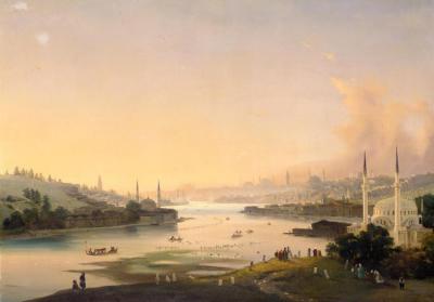The Golden Horn Artwork by Ippolito Caffi