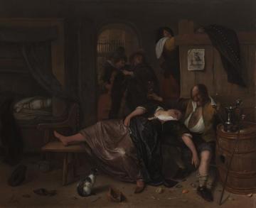 The Drunken Couple Artwork by Jan Steen