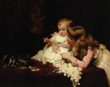 Playmates Artwork by Charles Burton Barber