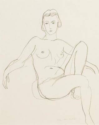 Nu Assis Le Bras Etendus Artwork by Henri Matisse