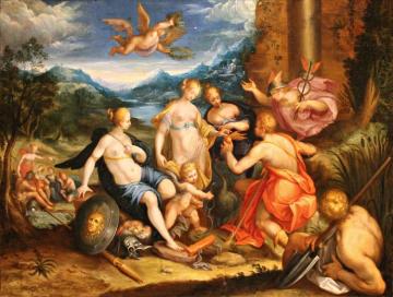 The Judgment Of Paris Ii Artwork by Hans von Aachen