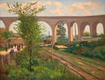 The Arcueil Aqueduct At Sceaux Railroad Artwork by Armand Guillaumin