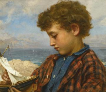 The Young Yachtsman Artwork by Sophie Anderson