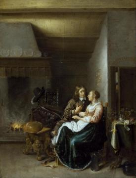 A Couple In An Interior Artwork by Jan Miense Molenaer