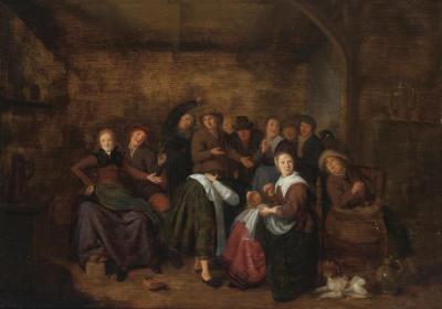 Peasants In An Inn Playing La Main Chaude Artwork by Jan Miense Molenaer