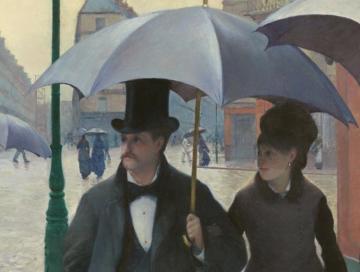 Paris Street In Rainy Weather(detail) Artwork by Gustave Caillebotte