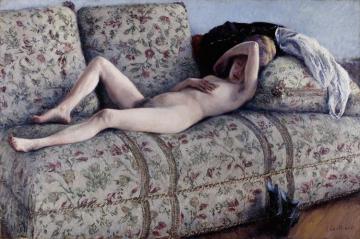 Nude On A Couch Artwork by Gustave Caillebotte