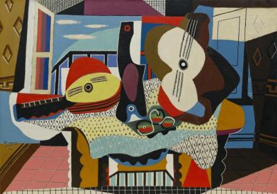 Mandolin And Guitar (mandoline Et Guitare) Artwork by Pablo Picasso
