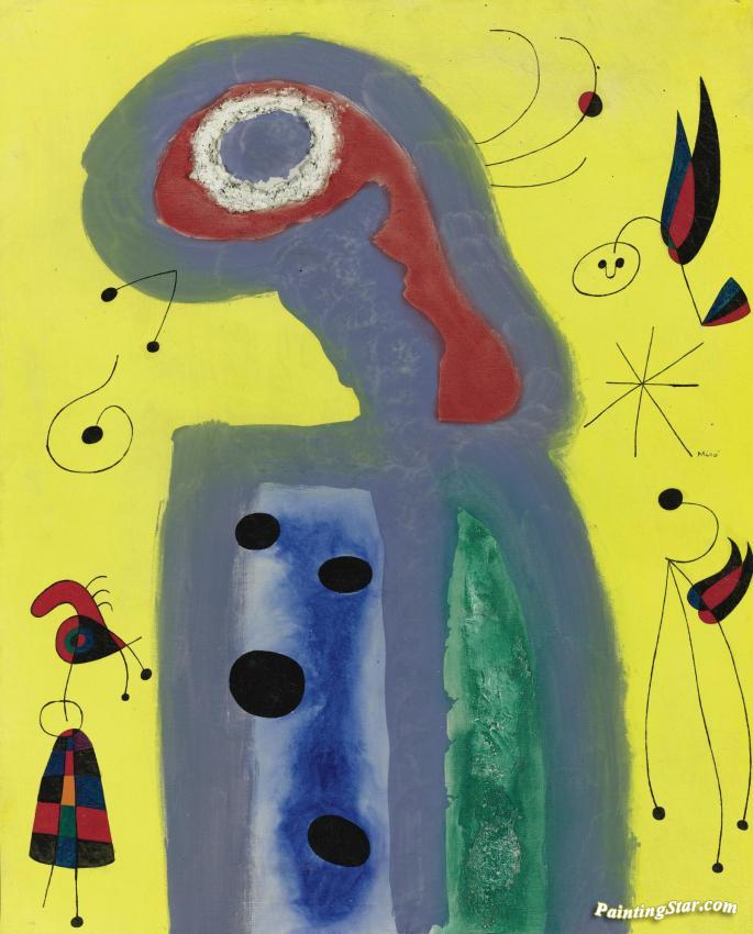 Les Jasmins Embaument De Leur Parfum Dore La Robe De La Jeune Fille Artwork by Joan Miró