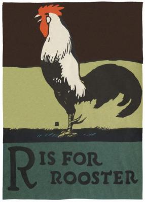 Alphabet - R Is For Rooster Artwork by C.b. Falls