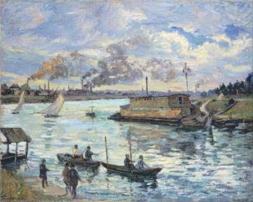 River Scene Artwork by Armand Guillaumin