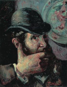 Self-portrait With Armand Guillaumin Artwork by Armand Guillaumin