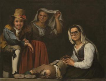 Four Figures On A Step Artwork by Bartolomé Esteban Murillo
