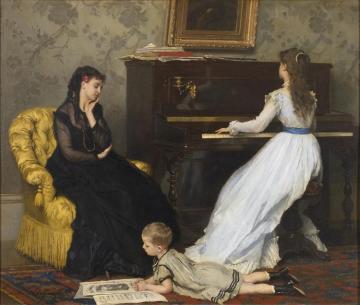 Practicing Artwork by Gustave-Leonard de Jonghe