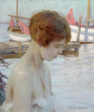 Young Girl At The Harbor Artwork by Paul Emile Chabas