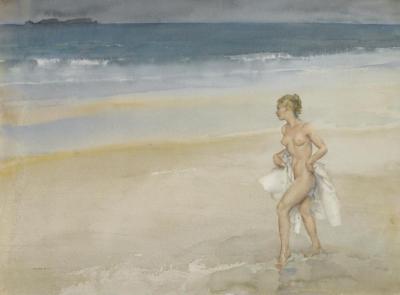 Annabel At Parame Artwork by Sir William Russell Flint