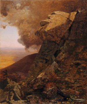 A Cliff In The Katskills Artwork by Jervis McEntee