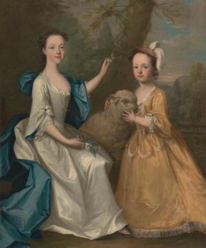 Young Women With A Lamb Artwork by Thomas Hudson