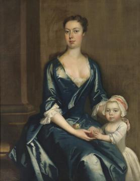 Portrait Of A Lady With Her Daughter Artwork by Thomas Hudson