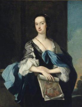 Lady Elizabeth Yorke(1725-1760),lady Anson,holding A Drawing Of Dante By Carlo Dolci Artwork by Thomas Hudson