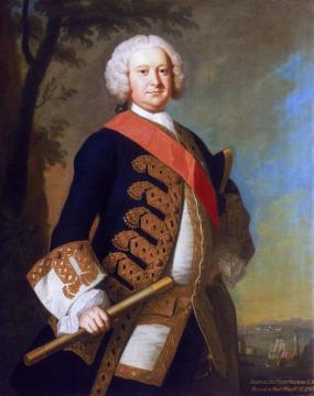 Portrait Of Admiral Sir Peter Warren(1703-1752) Ii Artwork by Thomas Hudson