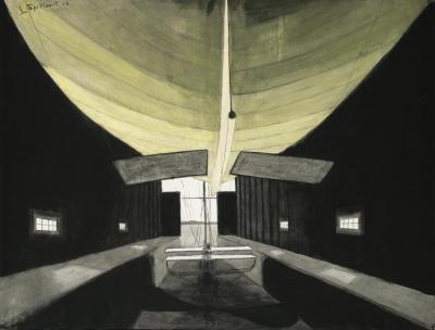 Le Dirigeable Dans Le Hangar Artwork by Leon Spilliaert