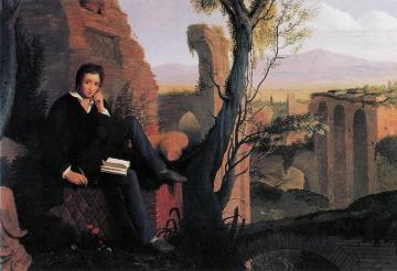 Posthumous Portrait Of Shelley Writing Prometheus Unbound Artwork by Joseph Severn