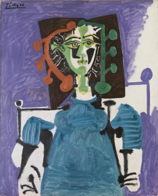 Sitting Woman Artwork by Pablo Picasso