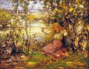 A Spring Idyll(1900) Artwork by Thomas Bromley Blacklock
