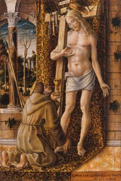 Saint Francis Collecting The Blood Of Christ Artwork by Carlo Crivelli